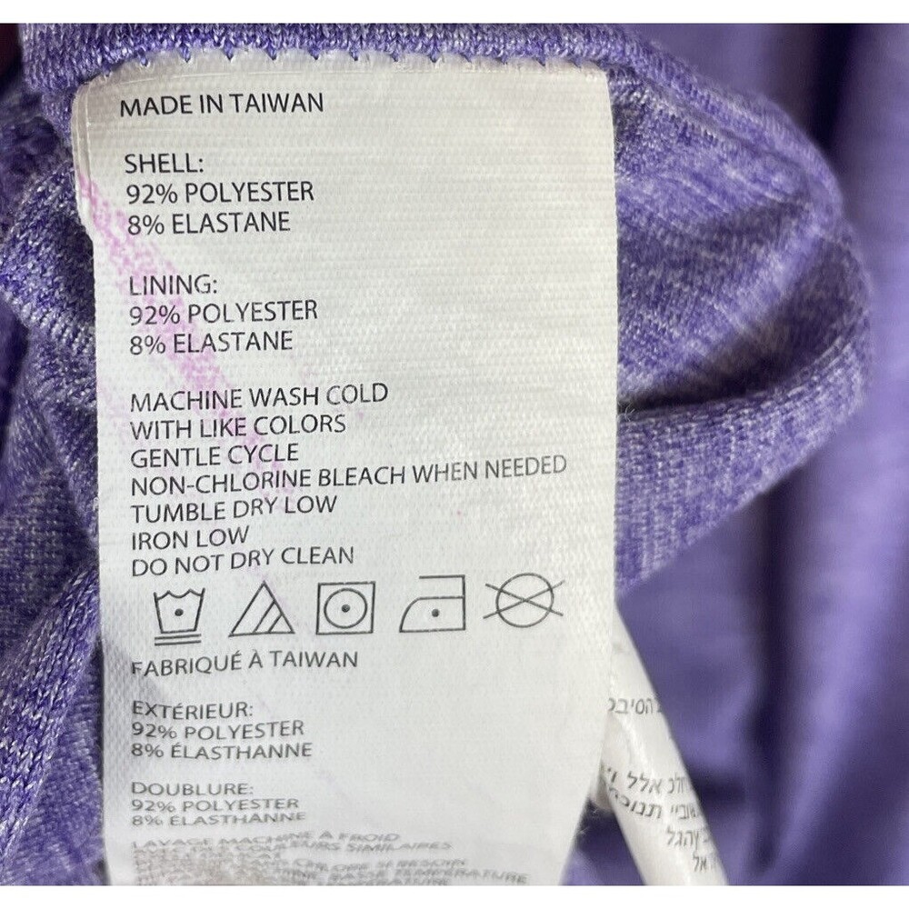 Prana‎ Women Small Jacket Sweatshirt Heather Purple Cowl Neck Active Travel Soft - Picture 7 of 7